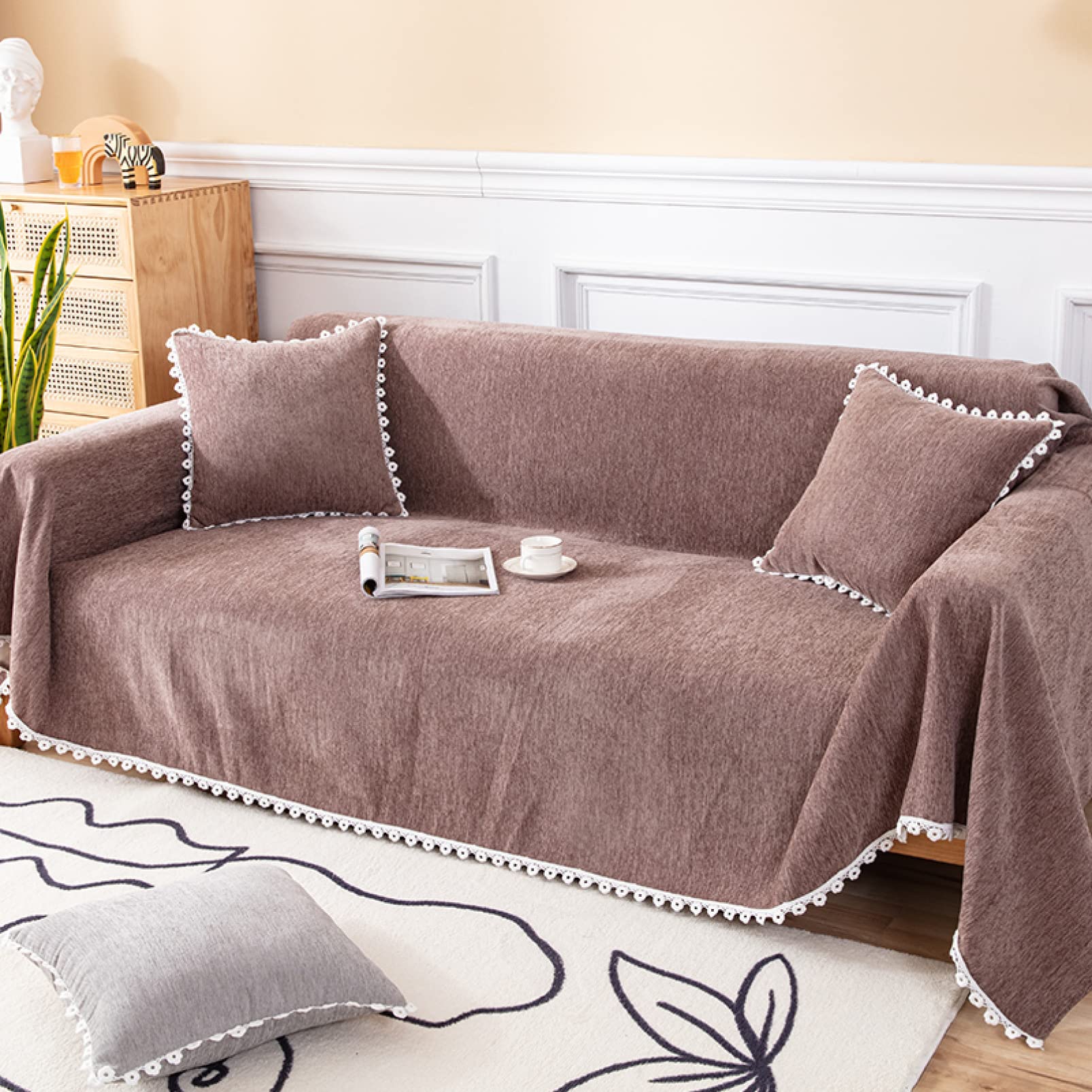 Amazon｜マルチカバー ソファカバー 北欧 ブランケット かけるだけ 寝